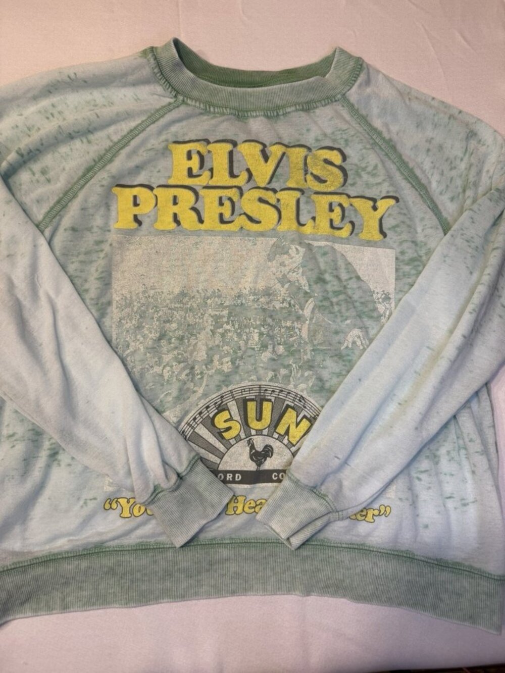 Sun Records X Elvis Presley Oversized Vintage Women's Sweatshirt Size S